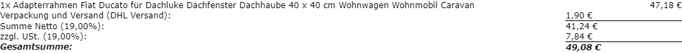 Adapterrahmen Fiat Ducato für Dachluke Dachfenster Dachhaube 40 x 40 cm Wohnwagen Wohnmobil Caravan Adapterrahmen Fiat Ducato für Dachluke Dachfenster Dachhaube 40 x 40 cm Wohnwagen Wohnmobil Caravan