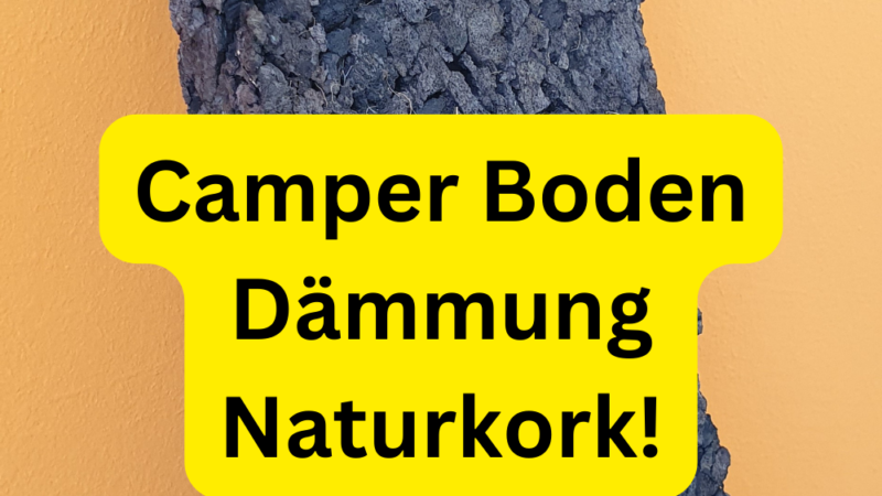 Dämmen Boden vom Kastenwagen mit Naturkork Dämmung