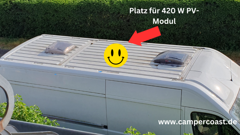 Citroen Jumper L4H2 normales Dach Solar PV-Modul aus Camper - Kastenwagen Montage