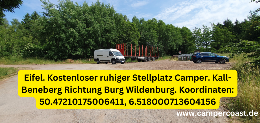 Eifel. Kostenloser ruhiger Stellplatz Camper. Kall-Beneberg Richtung Burg Wildenburg. Koordinaten 50.47210175006411 6.518000713604156 Eifel. Kostenloser ruhiger Stellplatz Camper. Kall-Beneberg Richtung Burg Wildenburg. Koordinaten 50.47210175006411 6.518000713604156