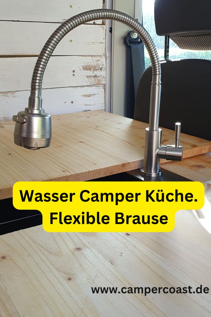 Wasser Camper Küche. Flexible Brause
