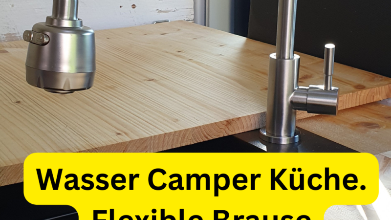 Wasser Camper Küche. Flexible Brause