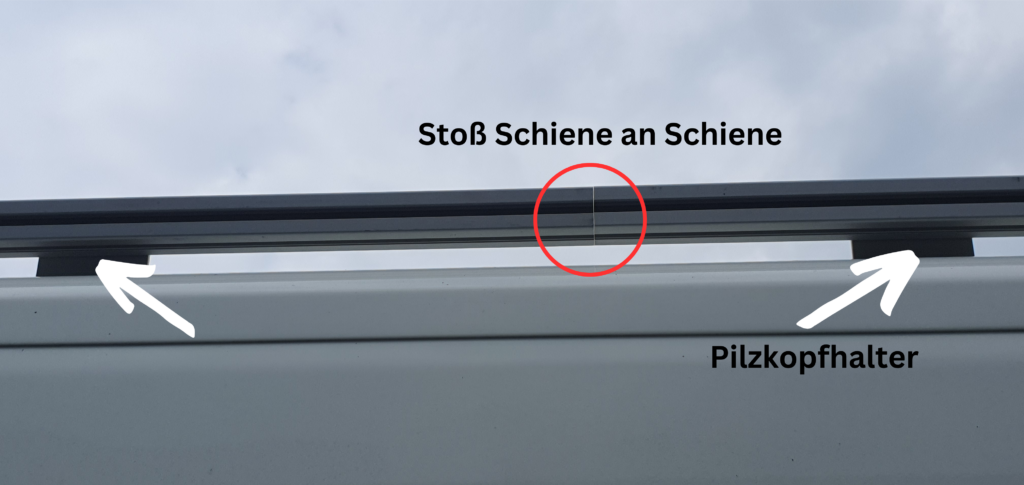 Aluschienen Stoß per Profilverbinder verbinden Aluschienen Stoß per Profilverbinder verbinden