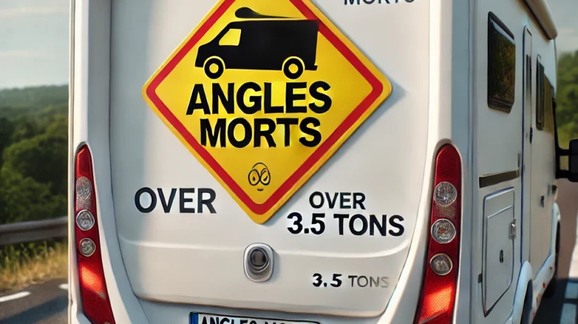 Angles Mortes Schilder für Wohnmobile in Frankreich